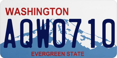 WA license plate AQW0710