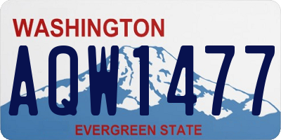 WA license plate AQW1477