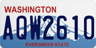 WA license plate AQW2610