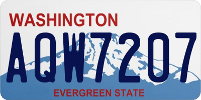 WA license plate AQW7207