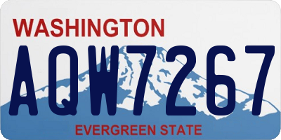 WA license plate AQW7267