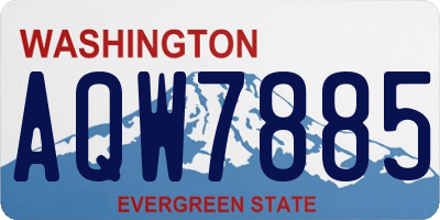WA license plate AQW7885