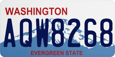 WA license plate AQW8268