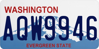 WA license plate AQW9946
