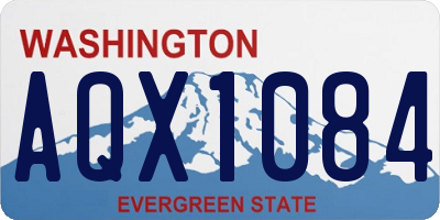 WA license plate AQX1084