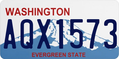 WA license plate AQX1573