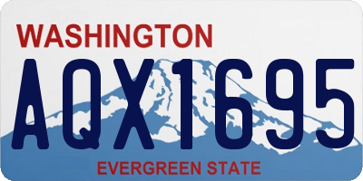 WA license plate AQX1695