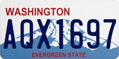 WA license plate AQX1697