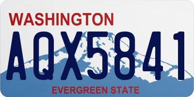 WA license plate AQX5841