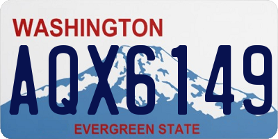 WA license plate AQX6149