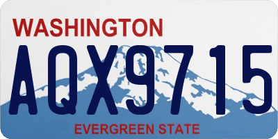 WA license plate AQX9715