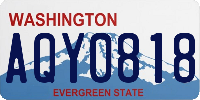 WA license plate AQY0818