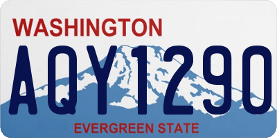 WA license plate AQY1290