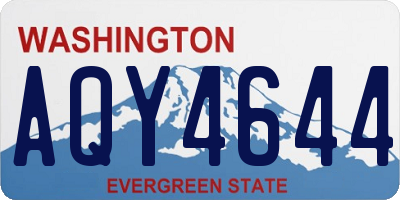 WA license plate AQY4644