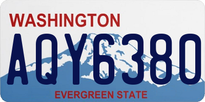 WA license plate AQY6380