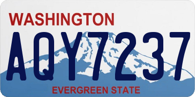 WA license plate AQY7237