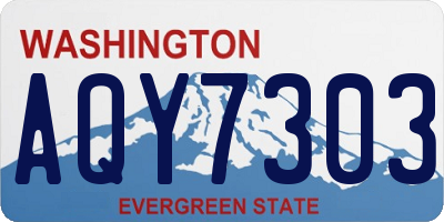 WA license plate AQY7303