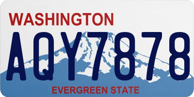 WA license plate AQY7878