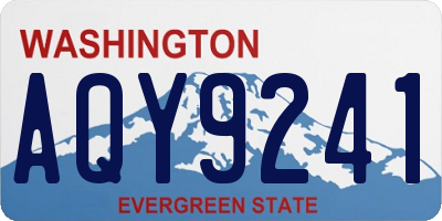 WA license plate AQY9241