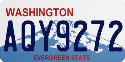 WA license plate AQY9272
