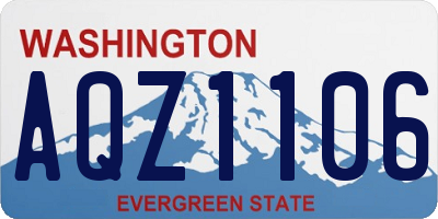 WA license plate AQZ1106