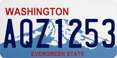 WA license plate AQZ1253
