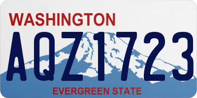 WA license plate AQZ1723