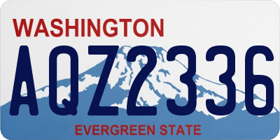 WA license plate AQZ2336