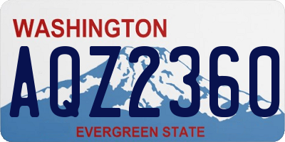 WA license plate AQZ2360