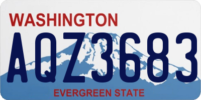 WA license plate AQZ3683