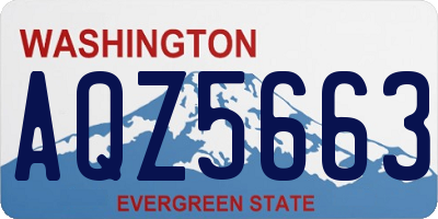 WA license plate AQZ5663