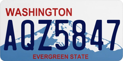 WA license plate AQZ5847
