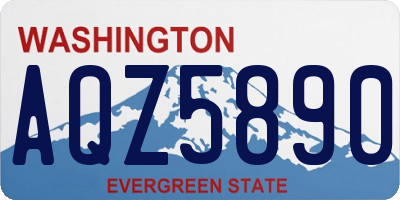 WA license plate AQZ5890