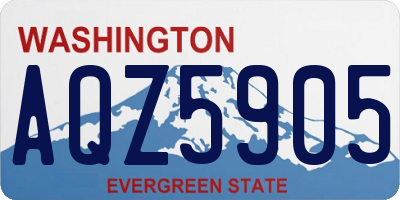 WA license plate AQZ5905