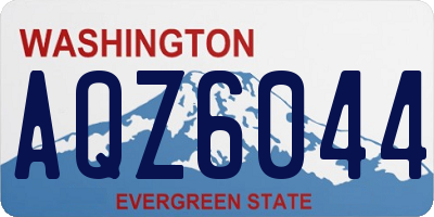 WA license plate AQZ6044