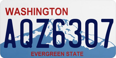 WA license plate AQZ6307