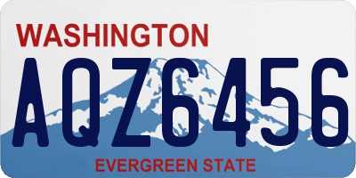 WA license plate AQZ6456