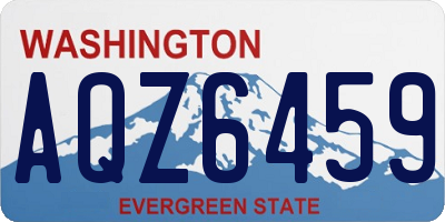WA license plate AQZ6459