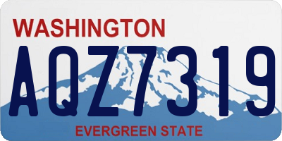 WA license plate AQZ7319