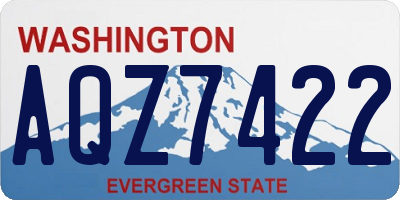WA license plate AQZ7422