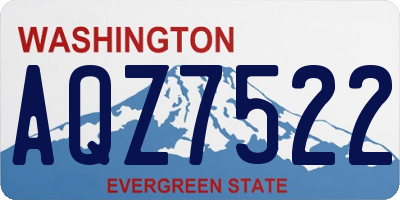 WA license plate AQZ7522