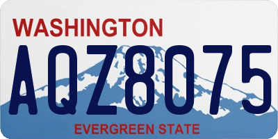 WA license plate AQZ8075