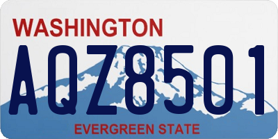WA license plate AQZ8501
