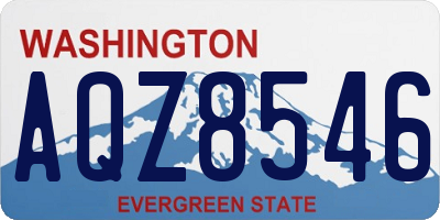 WA license plate AQZ8546