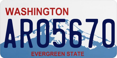 WA license plate AR05670