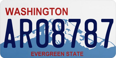 WA license plate AR08787