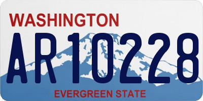 WA license plate AR10228