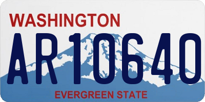 WA license plate AR10640