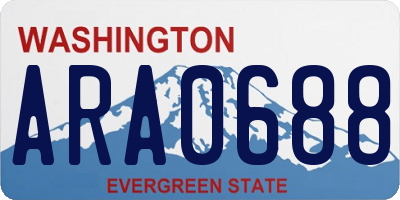 WA license plate ARA0688