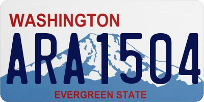 WA license plate ARA1504
